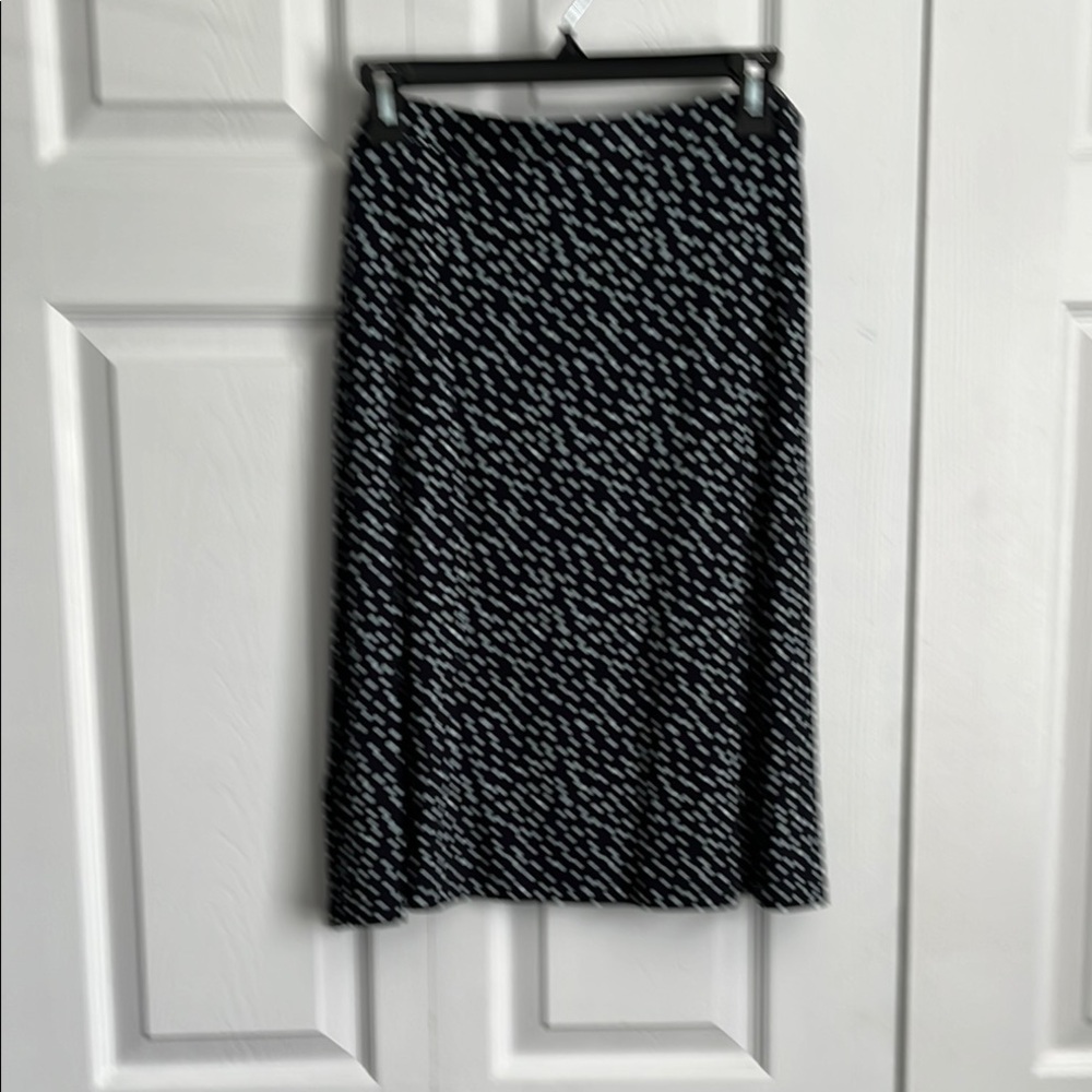 Navy and blue/green pattern skirt